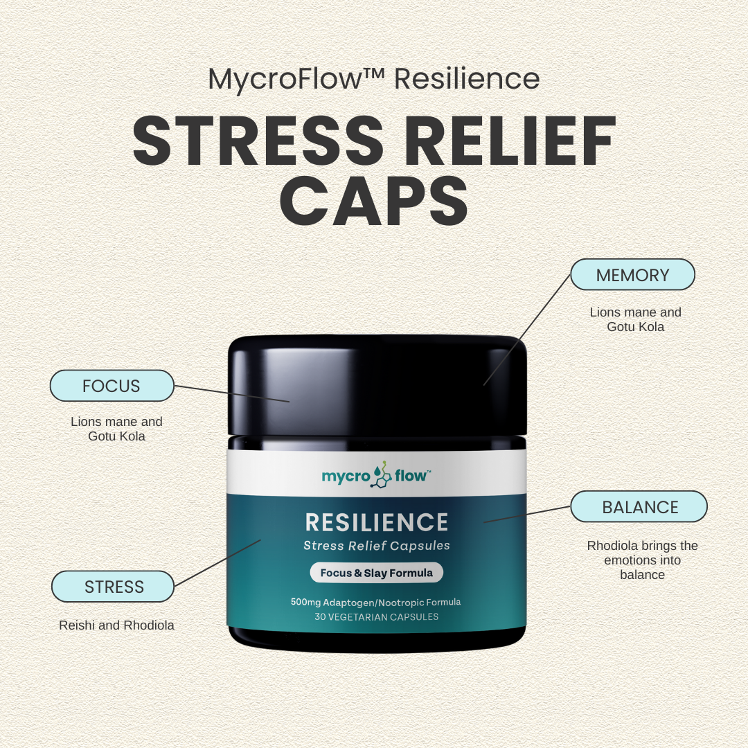 MycroFlow™ RESILIENCE Adaptogen Stress-Relief Capsules - 30ct