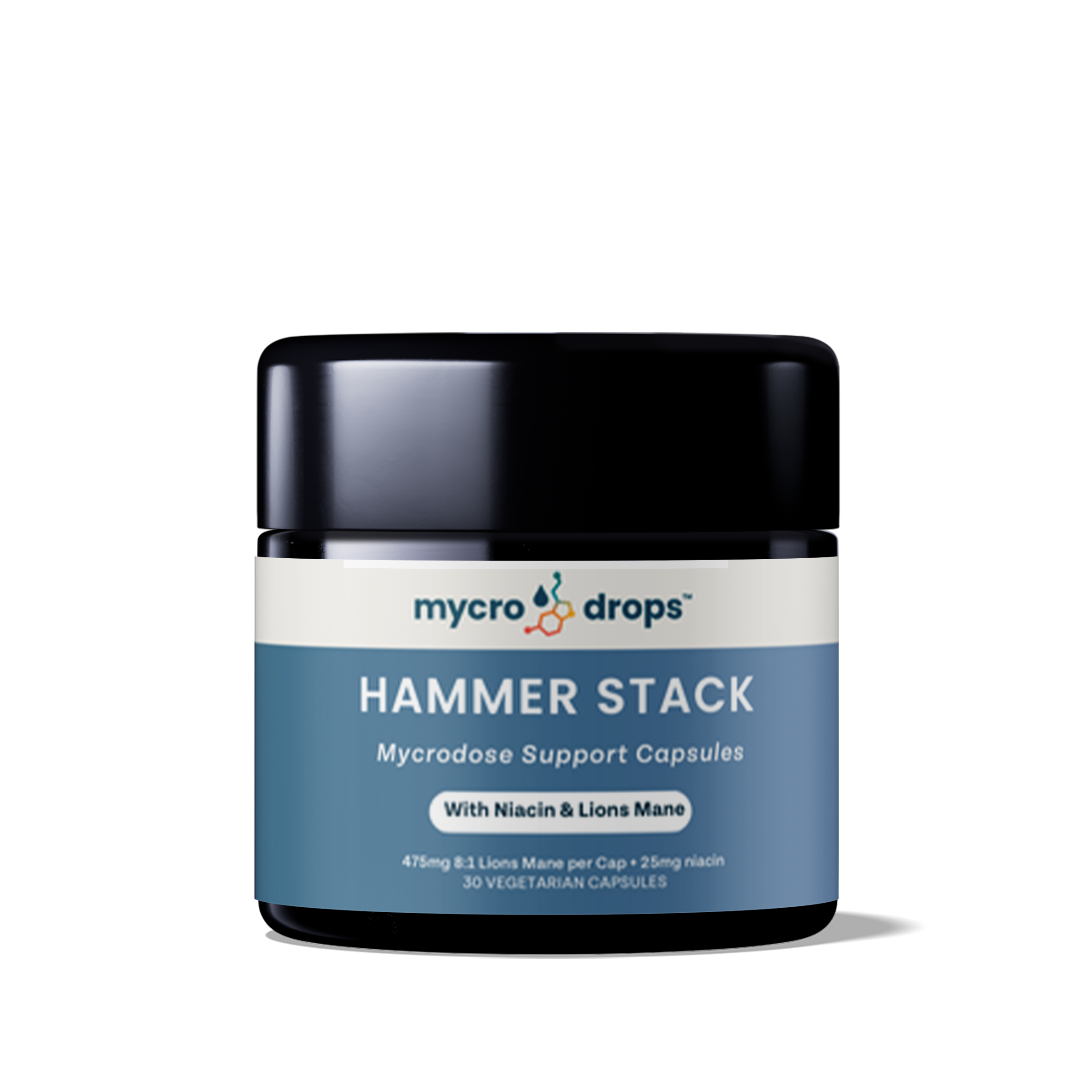 The Hammer Stack - Lions Mane + Niacin - 30 ct