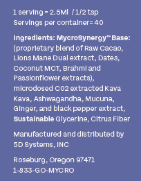 MycroCalm™ - GROUNDED NOOTROPIC STACK ADAPTOGENIC ELIXIR